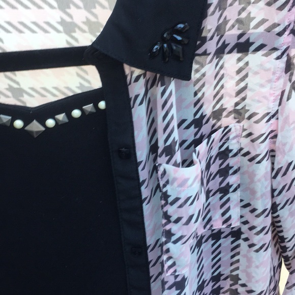 Sally M Girl’s High-Low 2-Piece Dress and Button-Up Shirt Set - Picture 3 of 14